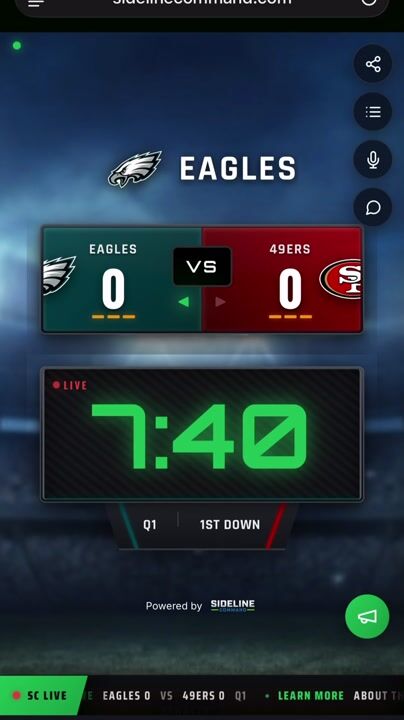 The live scoreboard a family follows on a phone